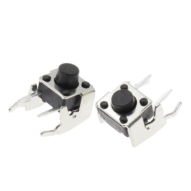 6x6x8mm Tactile Push Button Switch 20Pcs 4 Pin Self Reset Right Angle PCB Momentary Tact - Image 2