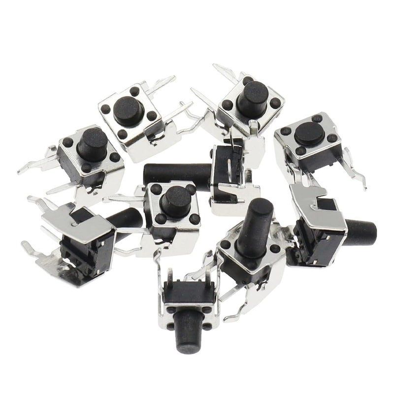 6x6x8mm Tactile Push Button Switch 20Pcs 4 Pin Self Reset Right Angle PCB Momentary Tact - Image 5