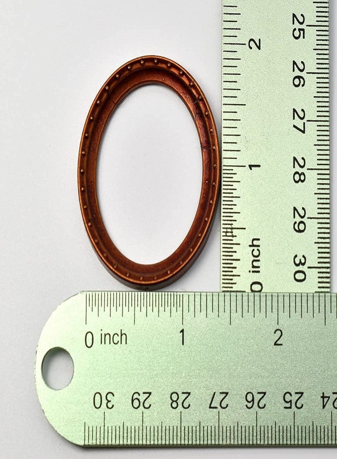 iLAND Miniature Dollhouse Accessories for Victorian Dollhouse Furniture, Frames w/Printed Classical Paintings Set (4 Dark Brass Oval Frames w/ 4 Portraits) - Image 3
