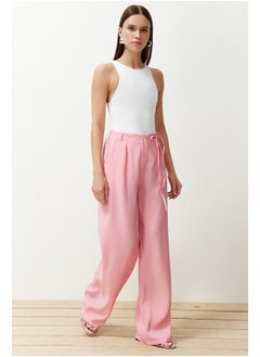 Pink Modal Slim Belt Pleated Wide Cut Wide Leg Woven Trousers TWOSS24PL00121 - pzsku/Z362C12A1F3F15520D4F8Z/45/_/1730941941/f1caf5f9-eefa-4f65-853a-3e3e39eaedec