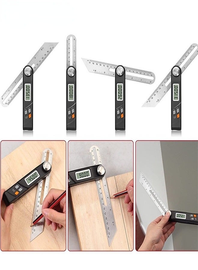 T-Bevel Gauge Protractor Digital Angle Finder with Full LCD Display Stainless Steel Blade - Image 2