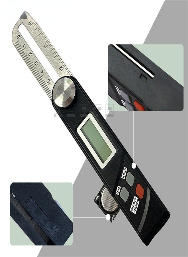 T-Bevel Gauge Protractor Digital Angle Finder with Full LCD Display Stainless Steel Blade - Image 3
