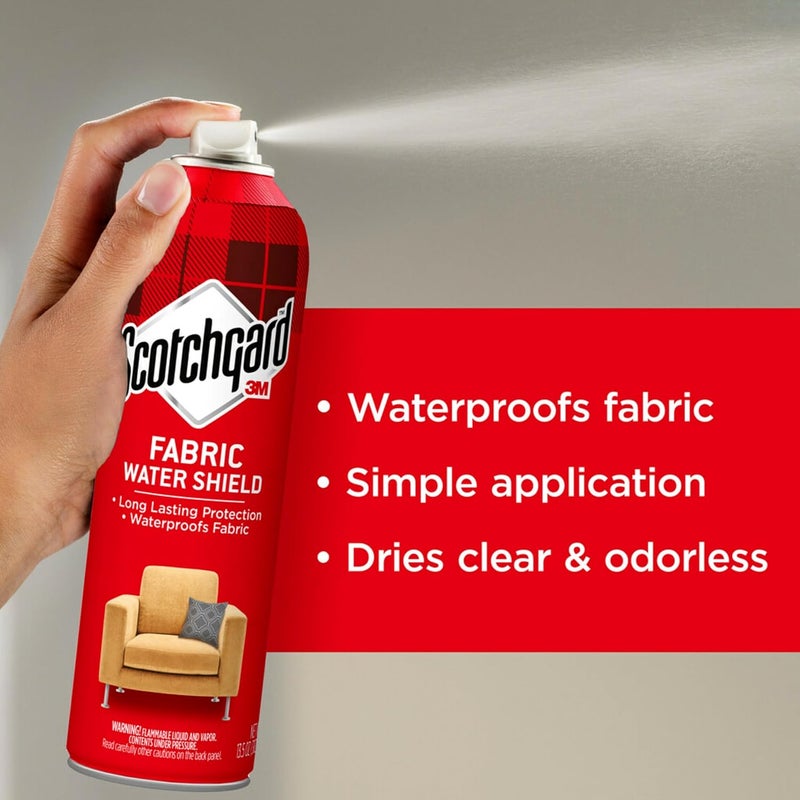 Fabric Water Shield, 60 Ounces (Six, 10 Ounce Cans), Repels Water, Ideal for Couches, Pillows, Furniture, Shoes and More, Long Lasting Protection - Image 2