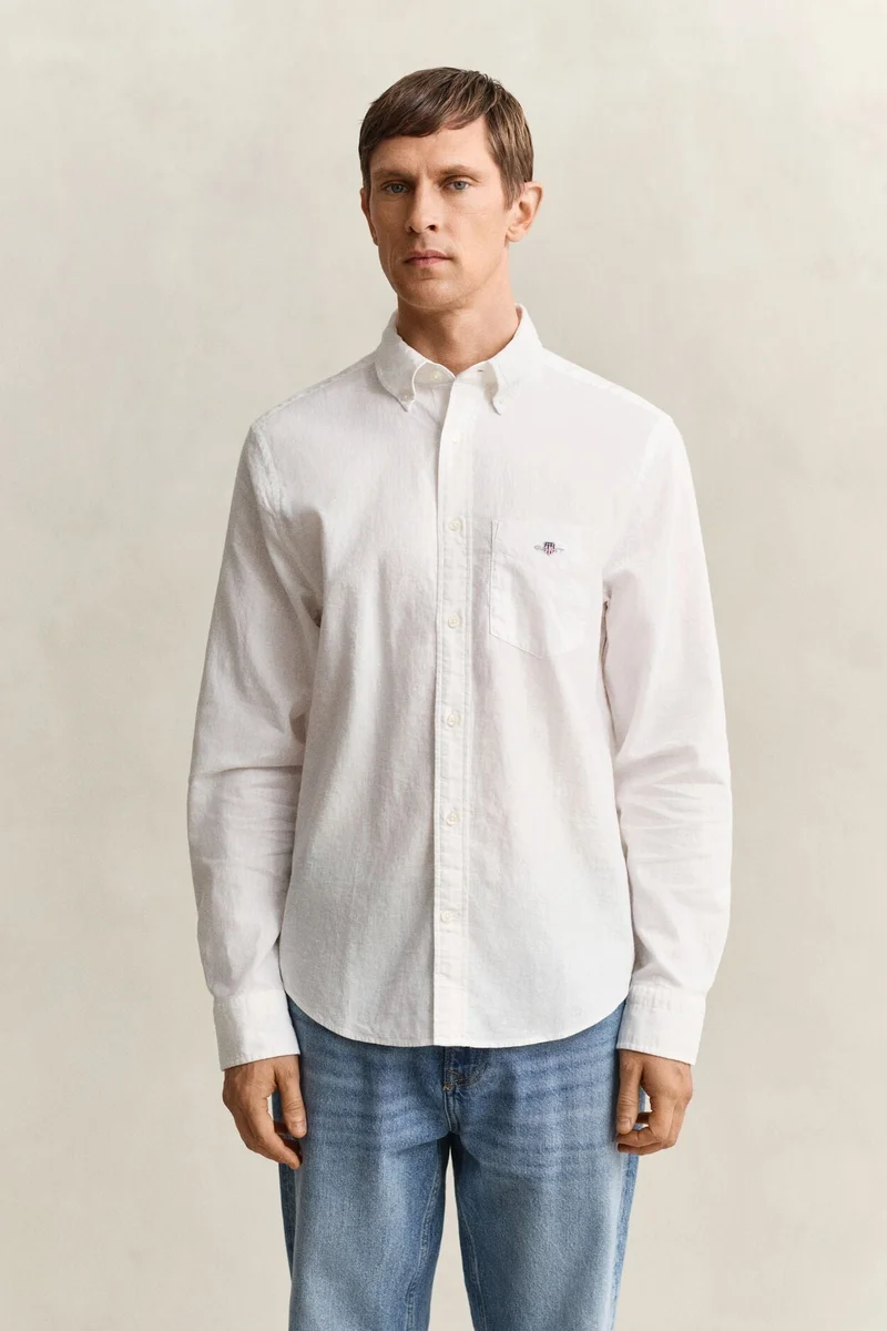GANT  Regular Cotton Linen Shirt for Men | Best Price UAE