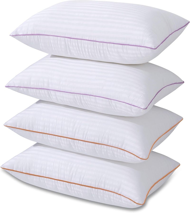 VAINOC Pillows Standard Size Set of 4,Breathable Hotel Collection Bed Pillows for Side Back Stomach Sleepers，Machine Washable Supportive Soft Down Alternative Microfiber Filled - Image 1