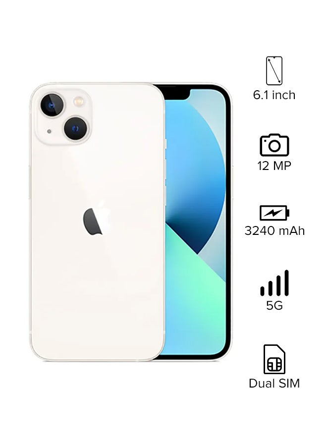 Apple iPhone 13 Physical Dual Sim 256GB Starlight 5G With FaceTime - Image 1