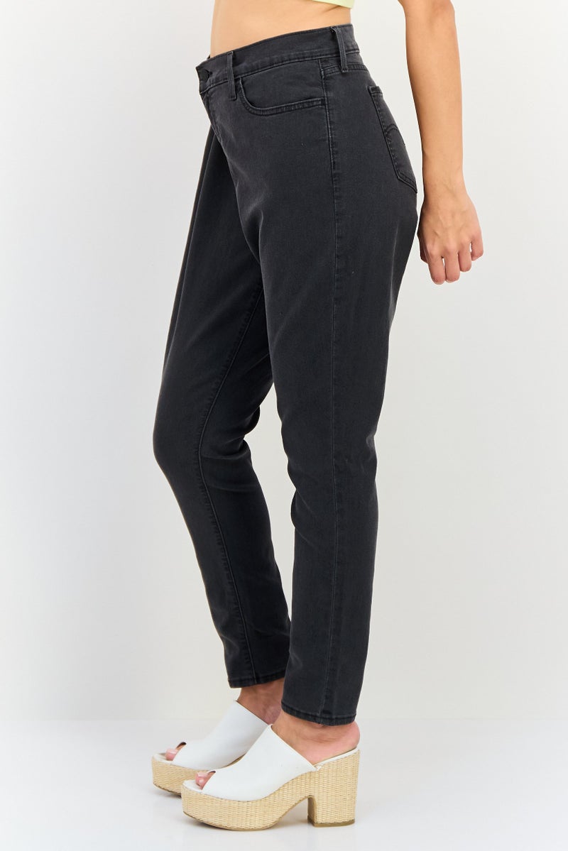 Levi's Women Super Skinny Fit Solid Stretchable Jeans, Dark Grey - Image 2