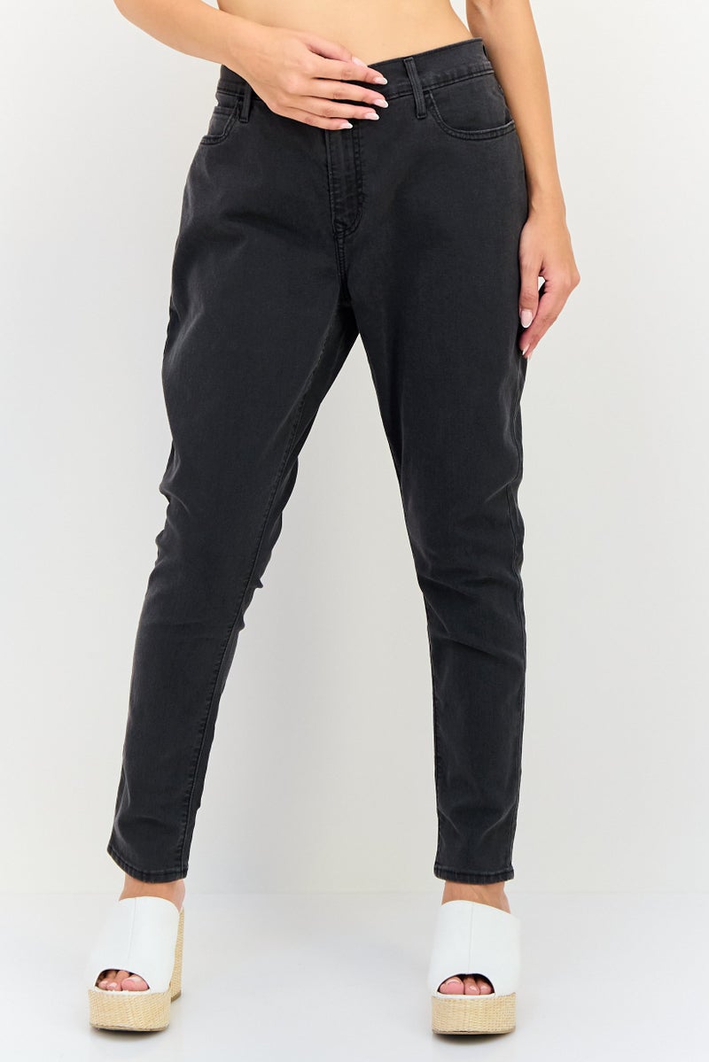 Levi's Women Super Skinny Fit Solid Stretchable Jeans, Dark Grey - Image 1