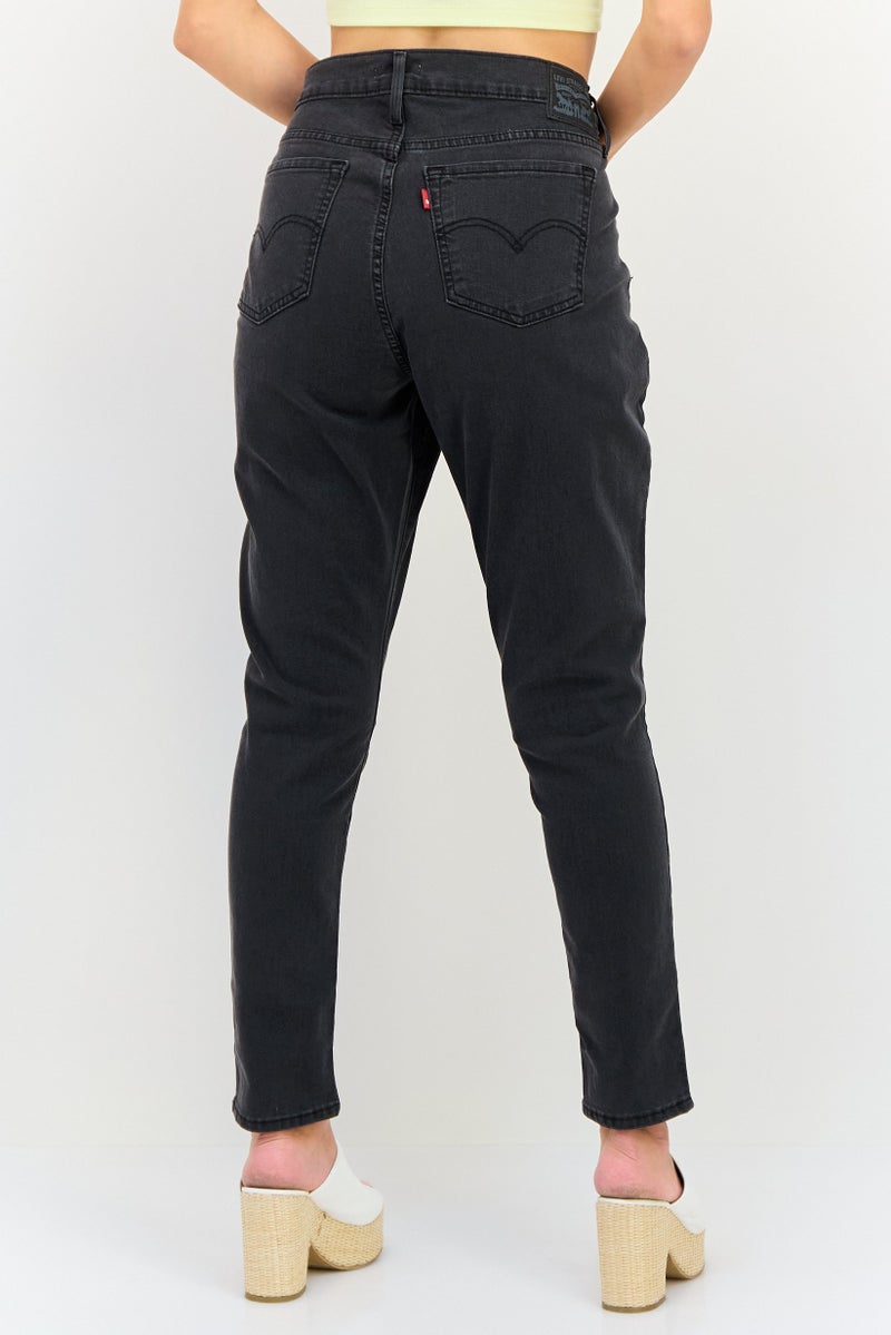 Levi's Women Super Skinny Fit Solid Stretchable Jeans, Dark Grey - Image 3