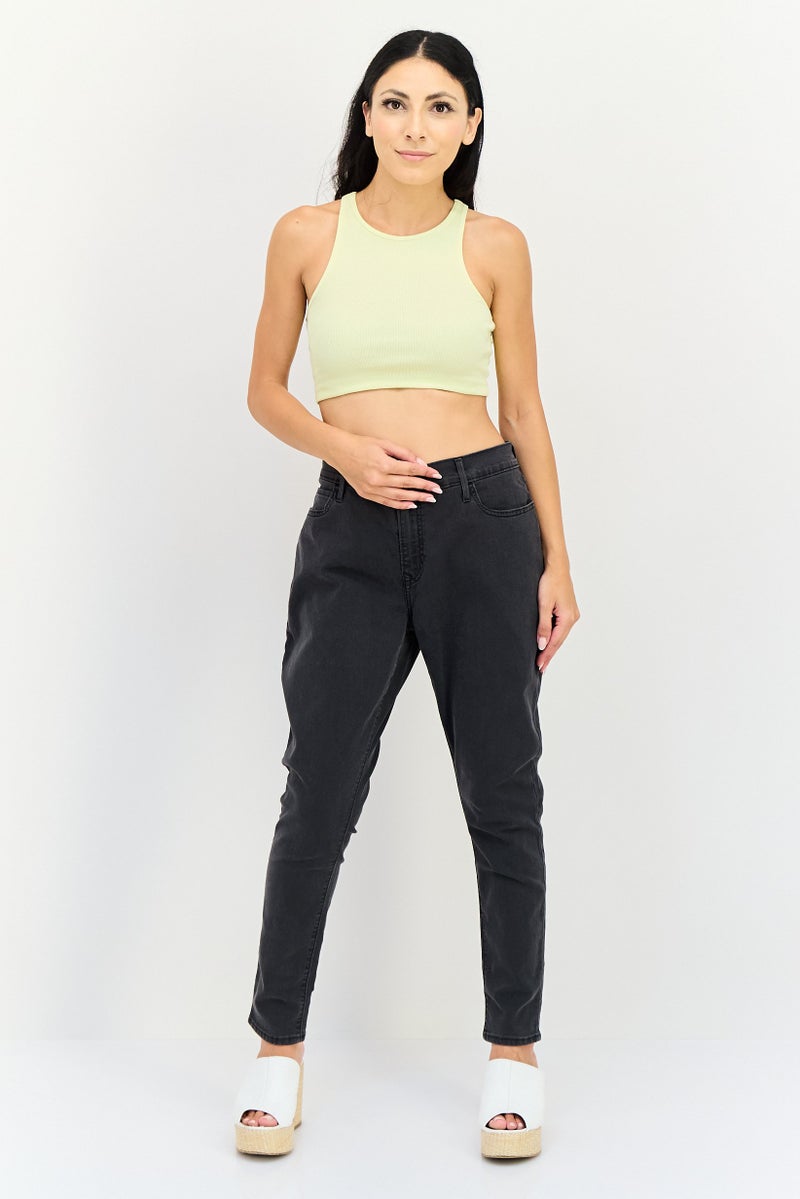 Levi's Women Super Skinny Fit Solid Stretchable Jeans, Dark Grey - Image 4