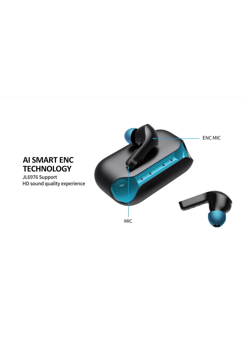 Engage - Sound your style with Engage PODS E98 Bluetooth Black Blue - Image 1