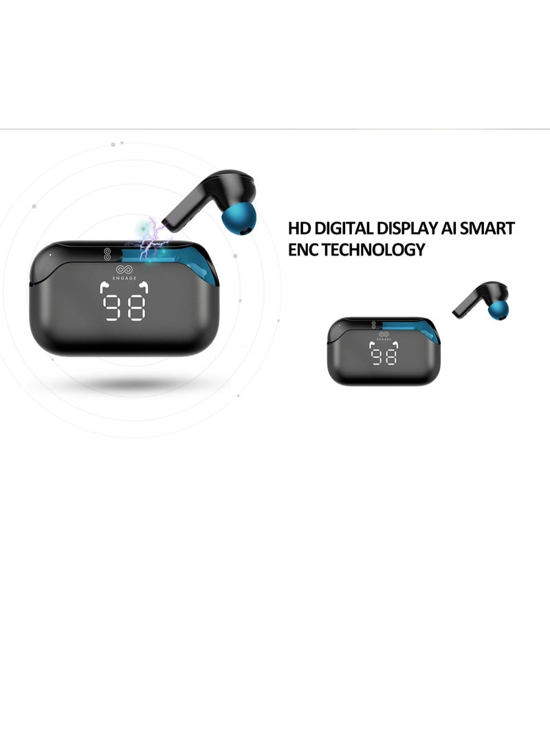 Engage - Sound your style with Engage PODS E98 Bluetooth Black Blue - Image 1