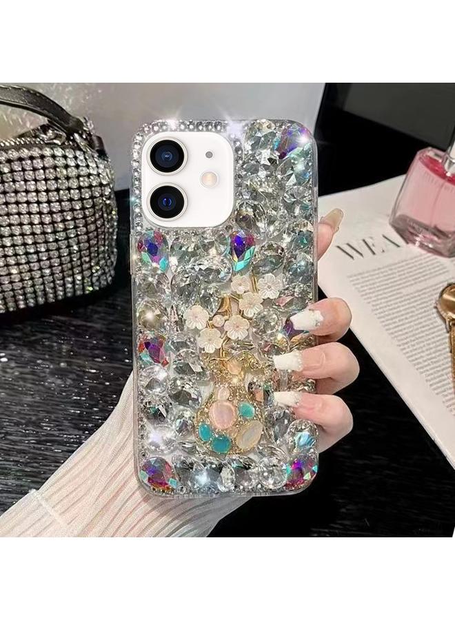 اس-توب جراب لهاتف iPhone 11 مصنوع يدويًا من مادة زهر البرقوق ومرصع بالألماس - Image 1