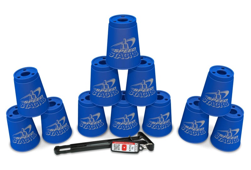 Speed Stacks | Official Sport Stacking Set, Blue - 12 Cups and Holding stem | Top Grade Materials, Low Friction | WSSA Approved - Image 2