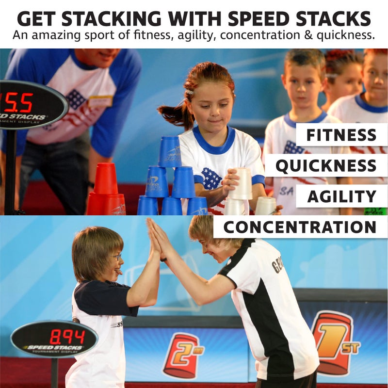 Speed Stacks | Official Sport Stacking Set, Blue - 12 Cups and Holding stem | Top Grade Materials, Low Friction | WSSA Approved - Image 5