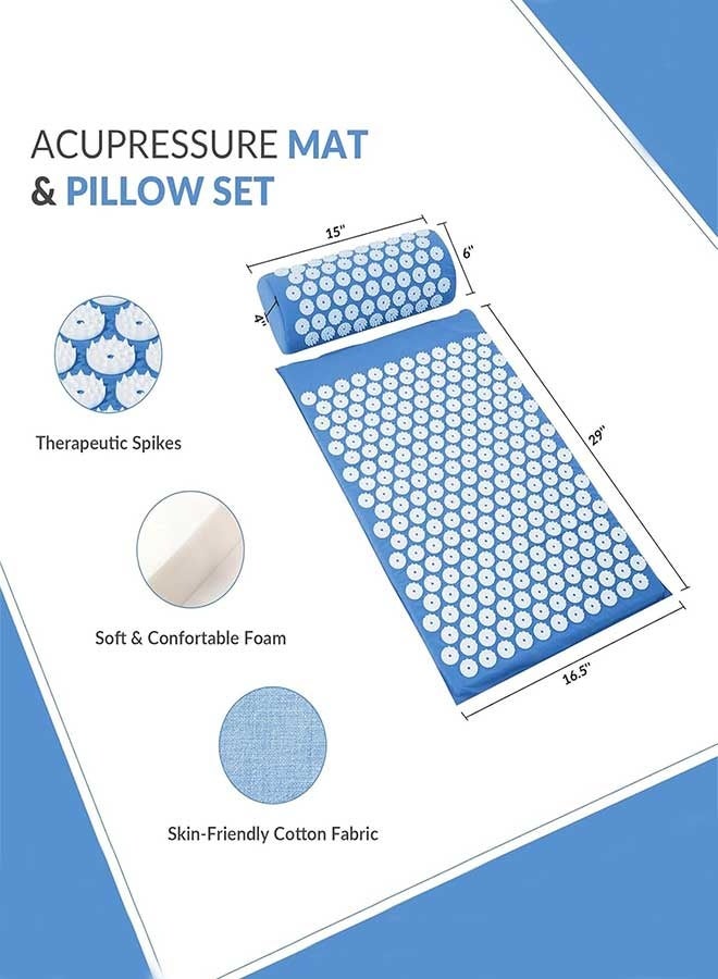 RAWAID Acupressure Mat and Pillow Set with Oxford Bag, for Neck Back Pain, Muscle Relaxation Stress Relief, Relieve Sciatica and Pain Relief Set - Image 2