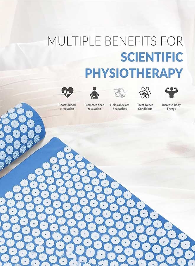 RAWAID Acupressure Mat and Pillow Set with Oxford Bag, for Neck Back Pain, Muscle Relaxation Stress Relief, Relieve Sciatica and Pain Relief Set - Image 3