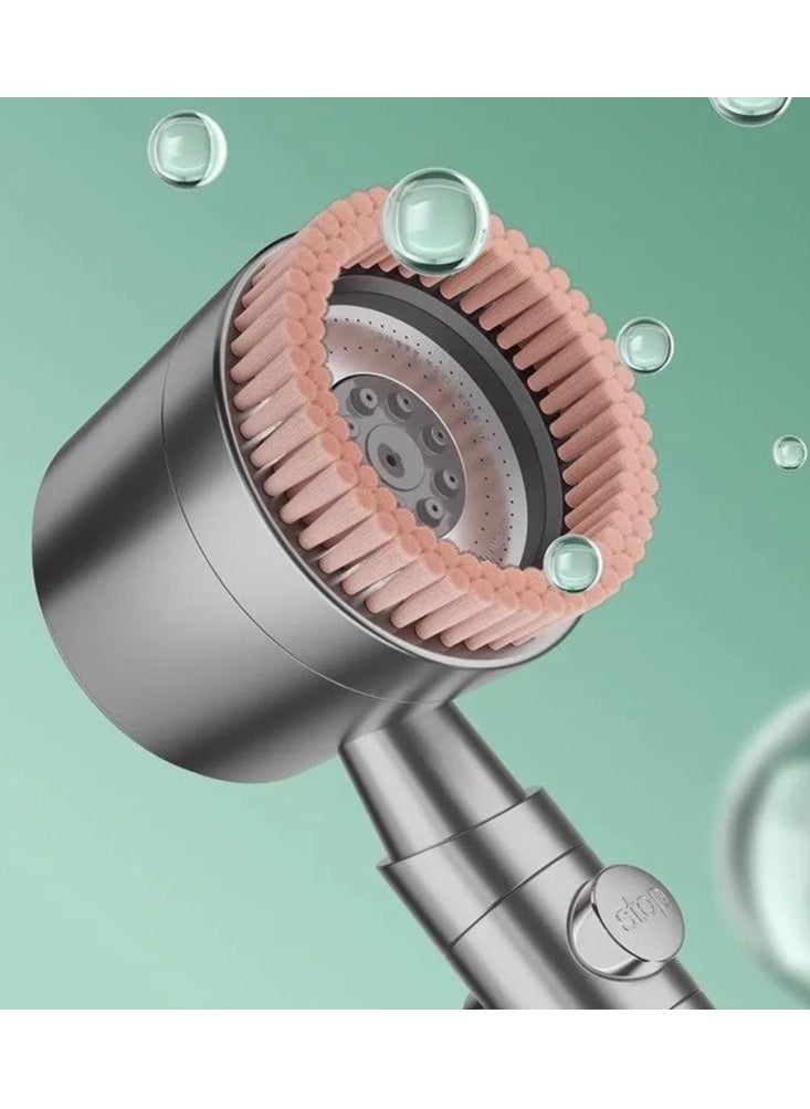 ABJ Improved turbo boost Shower Head with Handheld, Shower Heads High Pressure, High Flow Even with Low Water Pressure Held Showerhead Set, Filtered Showerhead with hose 60", Bracket, Rubber Washers, and with three Filters  - Image 2