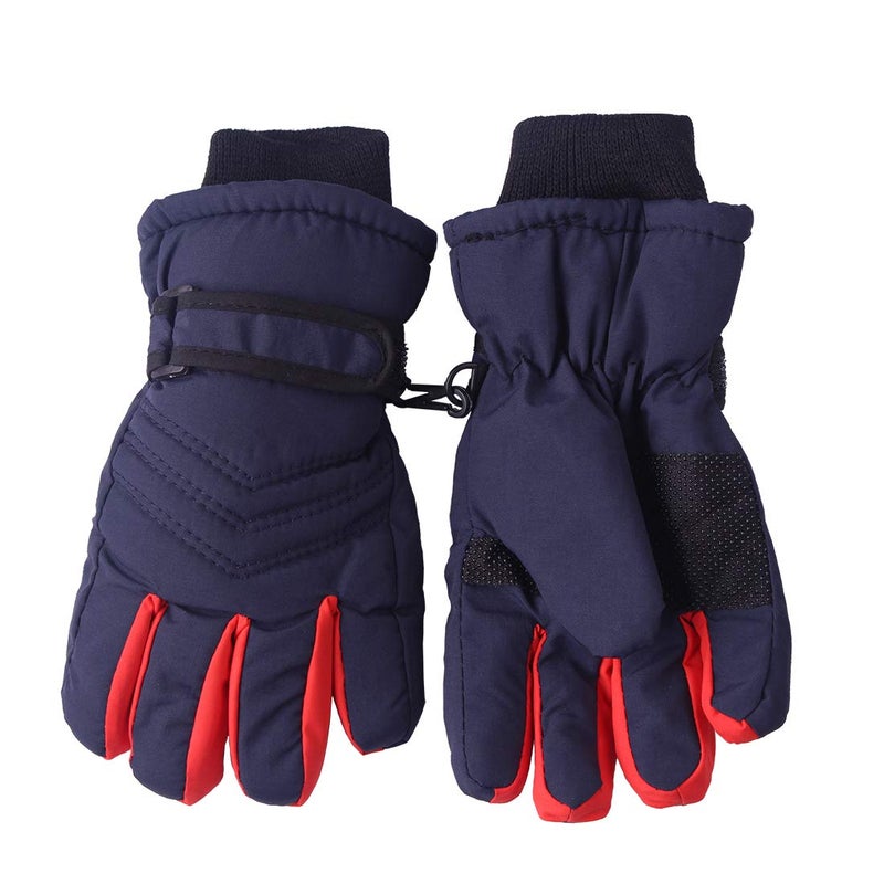 kimmyku Children Toddler Little Boys Girls Winter Ski Driving Snow Gloves Thinsulate Waterproof Navy - Image 3