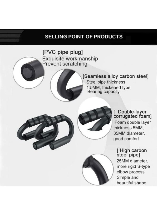 JZS X spring Push Up Bar, Push Up Stand, S-Shape Push Up Handle with Cushioned Foam Grips, Non-Slip Sturdy Structure Push Up Board for Home Gym Strength Training, Men and Women - Image 4