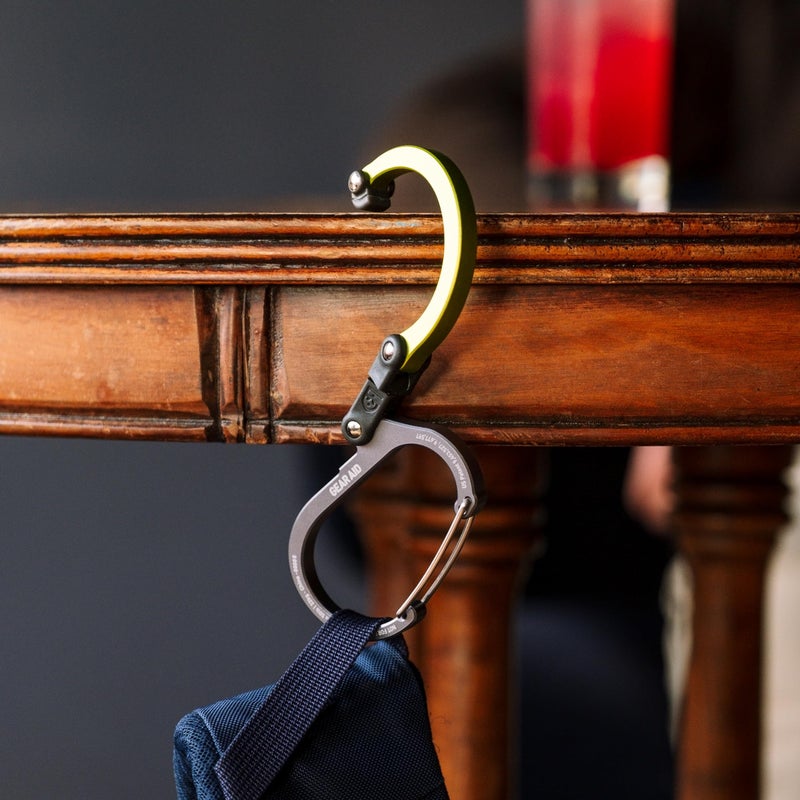 GEAR AID HEROCLIP Carabiner Clip and Hook (Small) For Purse, Stroller, and Backpack, Stealth Black - Image 5