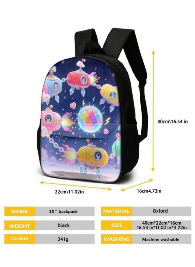 Bright Li Fire Backpacks + handbags + stationery bags | Back-to-school season/festival gifts | Cartoon bag three-piece set, easy to deal with various occasions (available for students, children, friends outings, mountain climbing, school, etc.) - 104 - Image 5