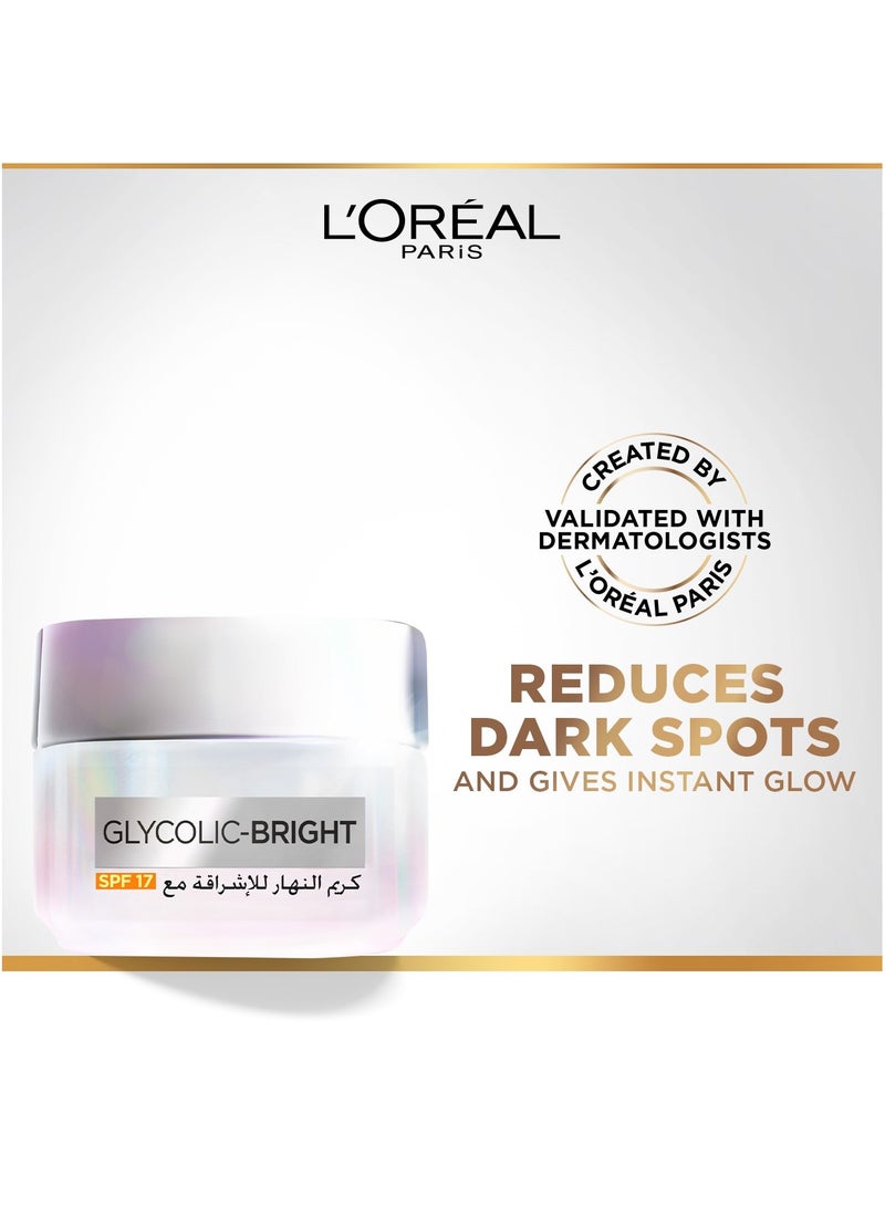 L'OREAL PARIS Glycolic Bright Glowing Day Cream with SPF30 and Glycolic Acid 50ML - Image 4