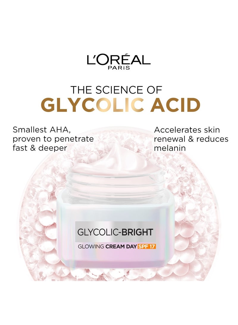 L'OREAL PARIS Glycolic Bright Glowing Day Cream with SPF30 and Glycolic Acid 50ML - Image 5