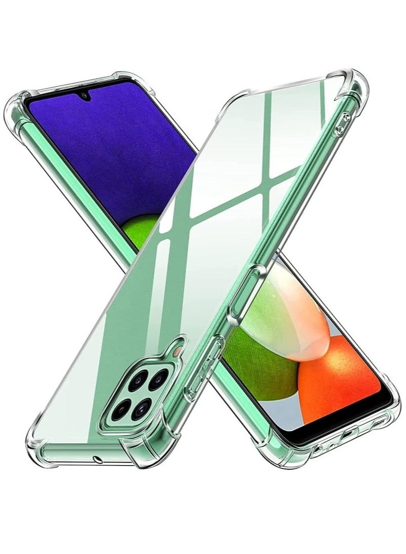 ELTRAZONE Samsung Galaxy A22 4G Case Cover Protective Shock Absorption Bumper soft Transparent Case (Clear) - Image 1