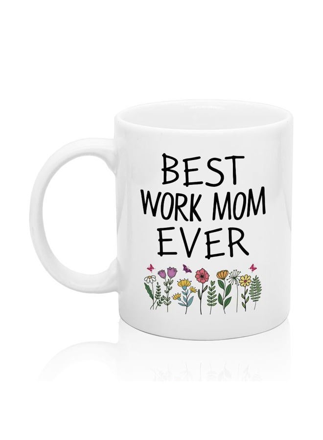 XQLZY Best Work Mom Ever Funny Coffee Mug, Retirement Appreciation Gift for Lady Boss Leader Colleague, Goodbye Gift for Work Bestie, Office Coworker Gifts for Women- 11 Ounces Ceramic Mug - Image 1