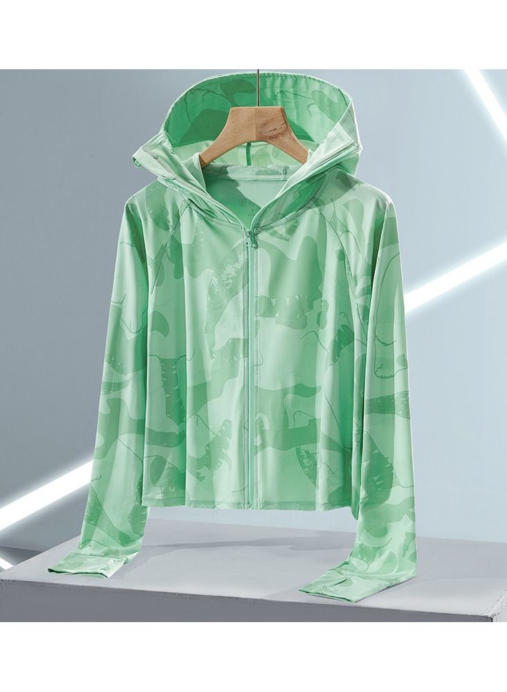 NIBEMINENT UPF 50+ UV Sun Protection Ice Silk Long Sleeve Hoodie Coat  - Image 1