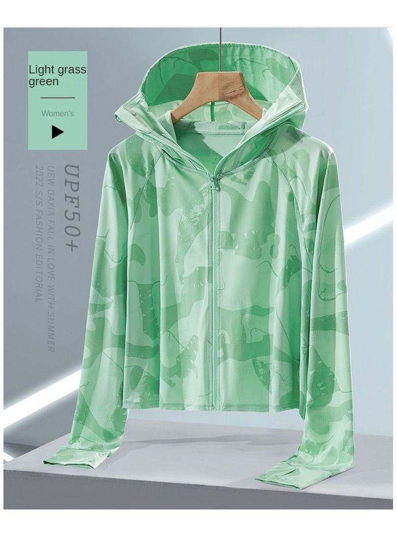 NIBEMINENT UPF 50+ UV Sun Protection Ice Silk Long Sleeve Hoodie Coat  - Image 5