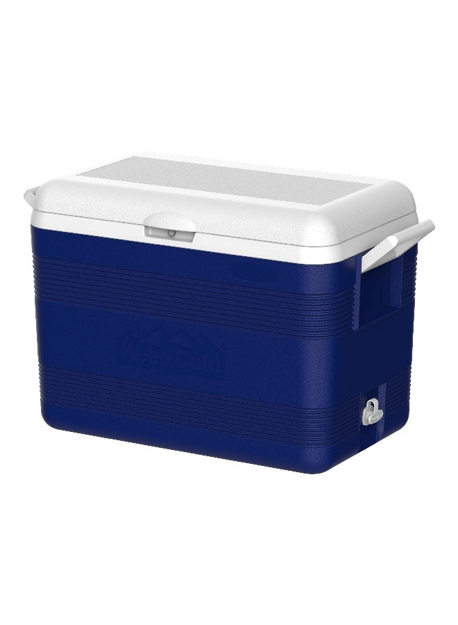 Cosmoplast Durable Deluxe Ice Chest with Handle Navy and White 60 Liter MFIBXX013