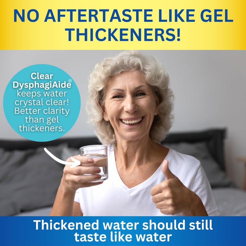 DYSPHAGIAIDE Clear Thickener Powder - 400 Servings - Instant Liquid and Food Thickener for Swallowing Difficulties - Image 4