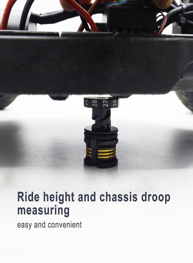 HOPLEX RC Ride Height Gauge Aluminum Alloy RC Height Measuring Ruler Adjustable 20-30mm for RC Model Repair Wokring(Black Gold) - Image 5
