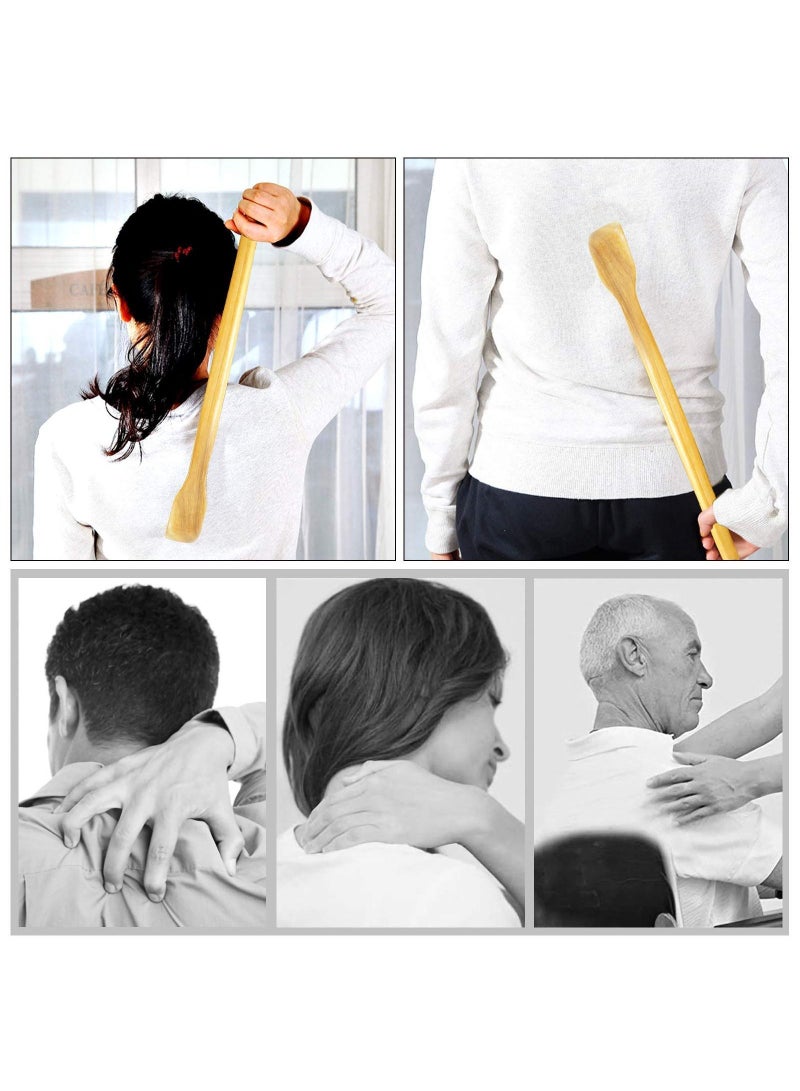 NIBEMINENT 2Pcs Wooden Manual Back Scratchers Massager Long Scratcher for Body Relaxation Relieving Discomforts Itching - Image 4