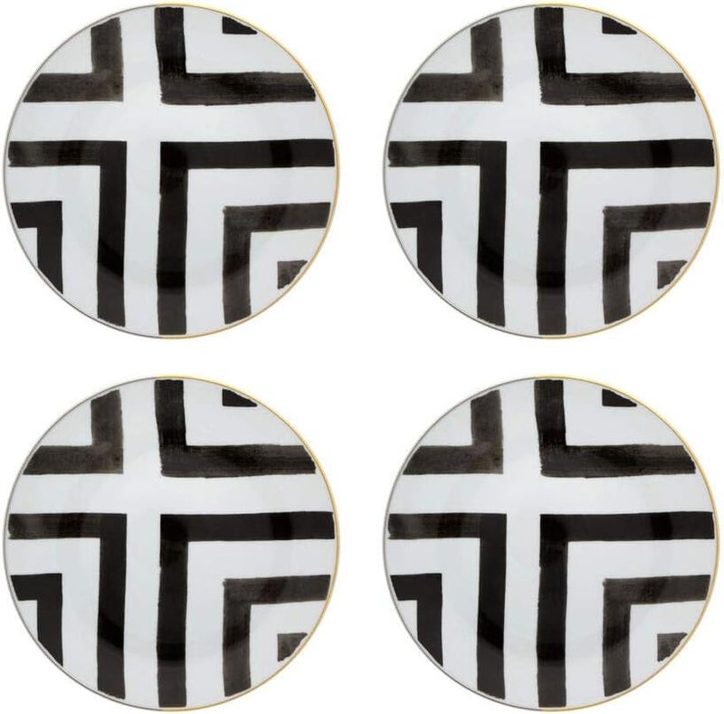 Vista Alegre Vista Alegre Christian Lacroix  Sol Y Sombra Dessert Plate  Set of 4 