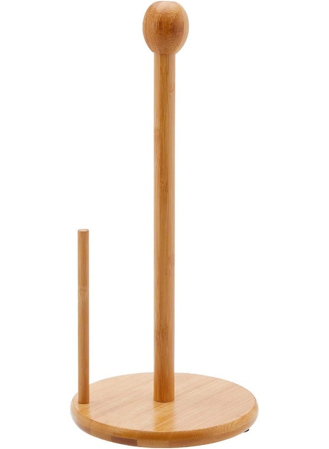 ECVV Ecvv Kitchen Wooden Roll Paper Towel Holder Bathroom Tissue Holder Toilet Paper Stand Napkins Rack - Image 1