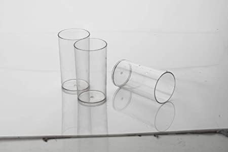 AWICKTIK Multi Purpose Unbreakable Drinking Glass Set of 6 Pieces Plastic300 ml Capacity Each Clear Glass Water and Juice Glass Set Stylish Glass 300 ML Unbreakable - Image 3