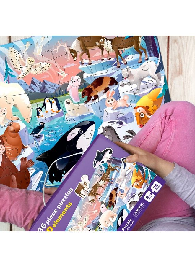 quokka Floor Puzzles For Kids Ages 35 3 X 36 Pieces Toddler Kids Puzzles Ages 48 By Quokka 12 Toy 3D Figures Learning Farm Animals For 68 Jigsaw Game For Boy And Girl 357 Year Old - Image 5