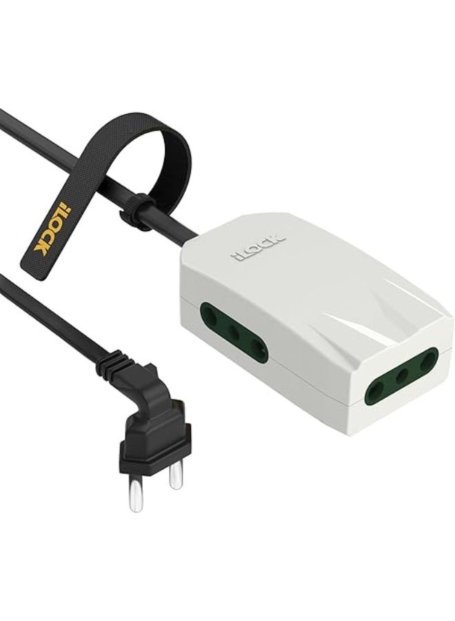 iLOCK Mini Power Strip with 3 Outlets – 1.5 m – White - Image 2