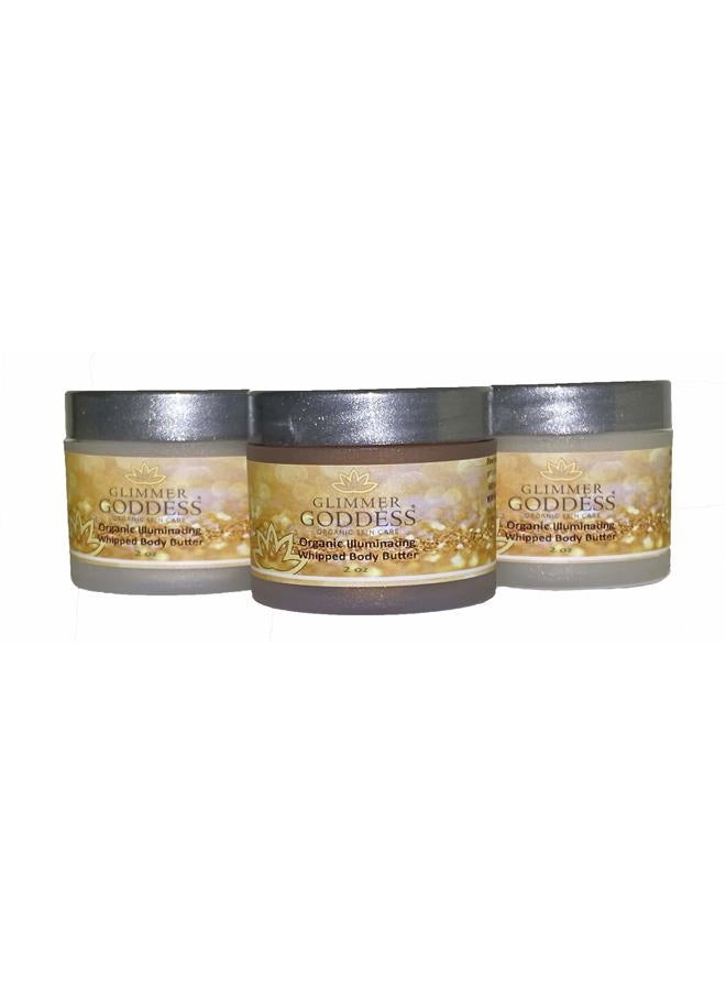 glimmer goddess Organic Whipped Shea Body Shimmers Travel Size - Bronze, Diamond & Gold Shimmer - Vegan, Cruelty-Free  - Image 2