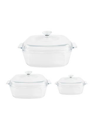 Home Smart Bakeware Casserole Glass Square with Lid Set of Three Small Medium Large - pzsku/Z362D8B9F5C9DA1B4E0ECZ/45/1746231724/2ec4c51c-0ce4-4ff7-834d-075241b7fbbb