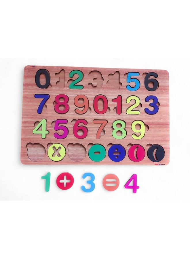 Fiddlys Wooden Educational Puzzle, Alphabet Shapes and Numbers Learning Toy (Number) - Image 4