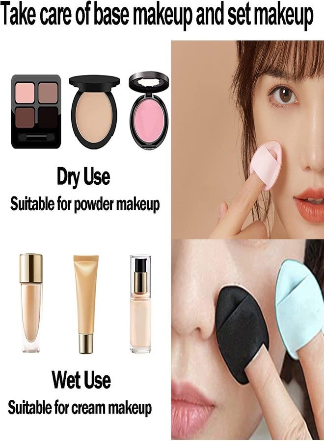 Ruby Face RubyFace 15 Pcs Triangle Makeup Puff Set, 6 Pcs Mini Finger Soft Powder Puffs for Foundation, Concealer & Loose Powder, Reusable Latex-Free Face Makeup Applicators (Multicolor)- 21 Pcs Set - Image 3