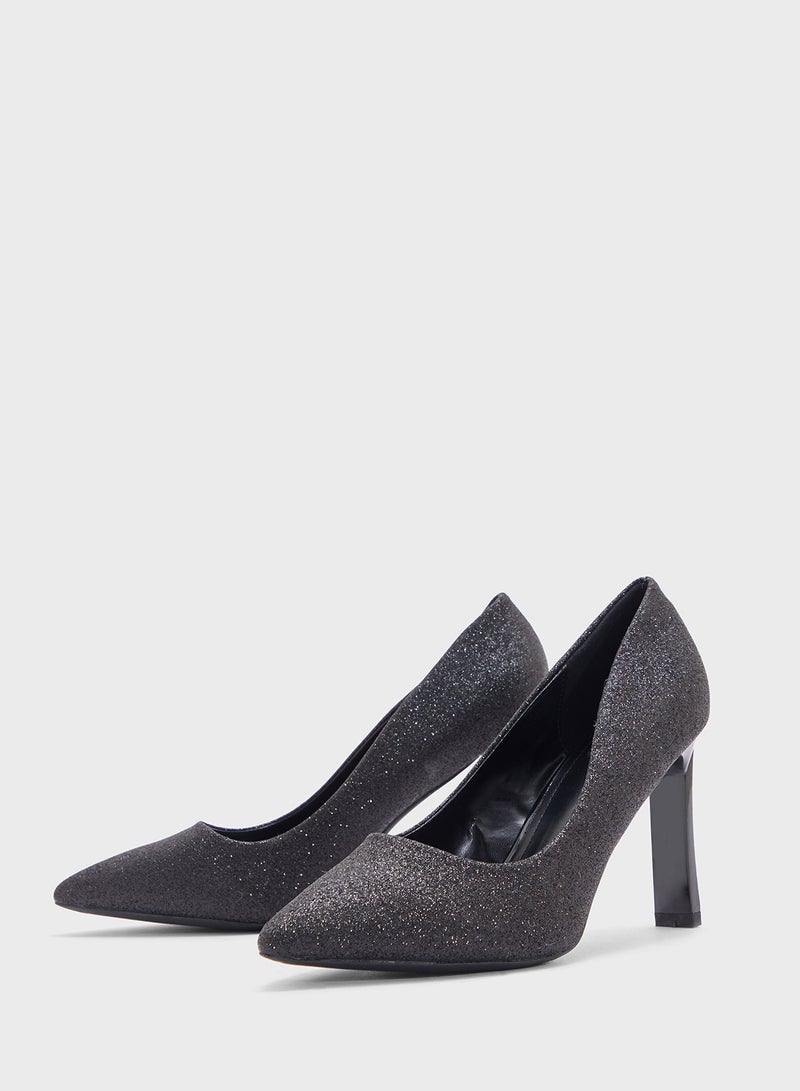 BR High Heeled Pointed Pump  - Image 4