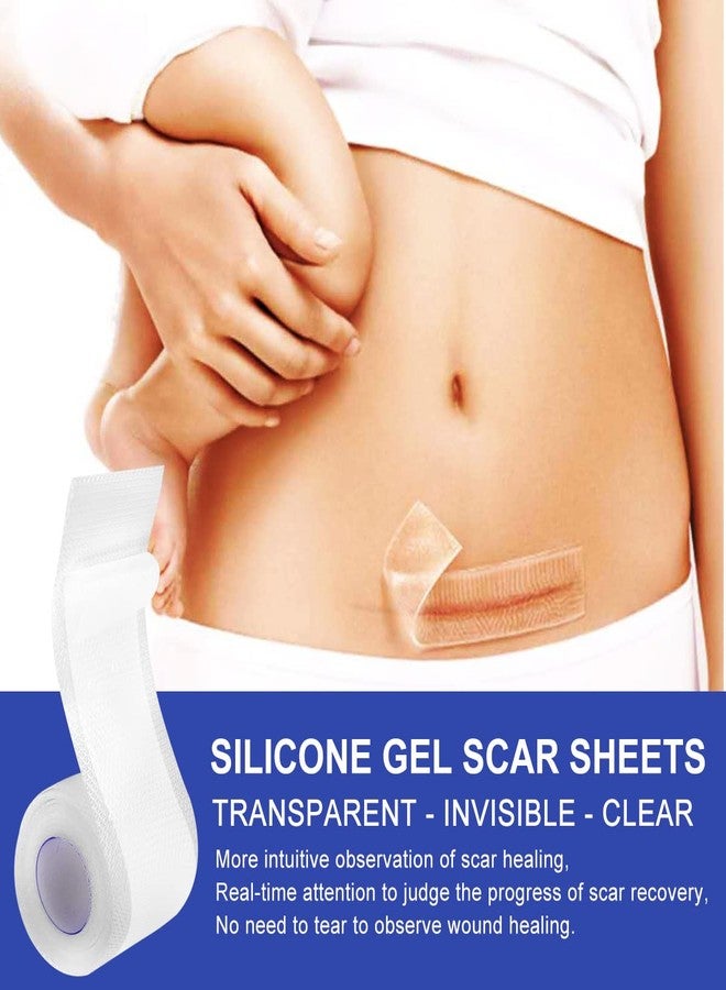 ZODENIS Silicone Scar Sheets, Clear Silicon Gel Scar Sheets, Invisible Scar Tape(1.6” x 120”Roll-3M), Scar Strips for Surgical Scars, Medical Grade, Scar Removal Sheets - Image 3