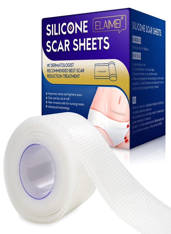 ZODENIS Silicone Scar Sheets, Clear Silicon Gel Scar Sheets, Invisible Scar Tape(1.6” x 120”Roll-3M), Scar Strips for Surgical Scars, Medical Grade, Scar Removal Sheets - Image 1