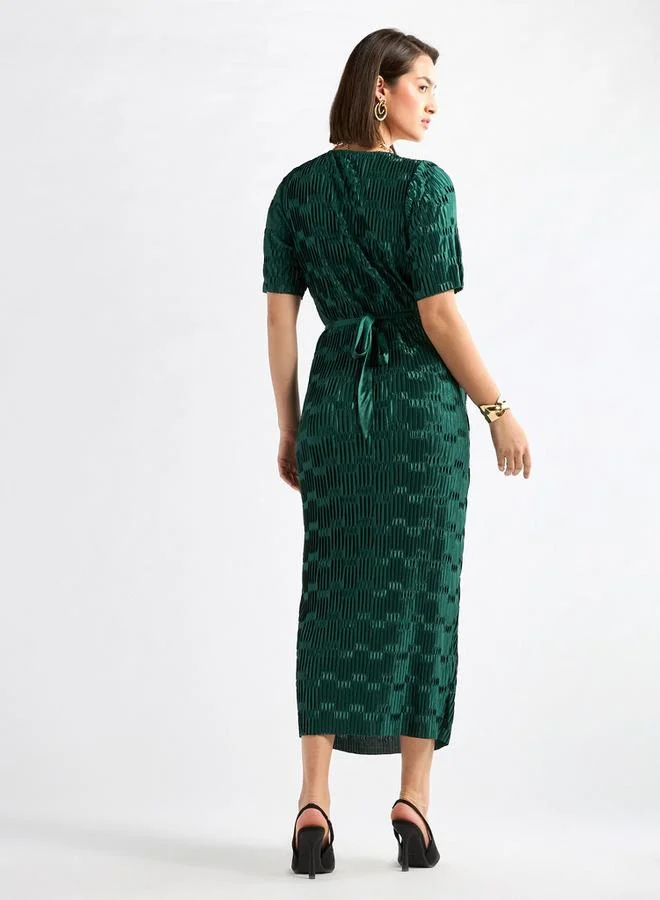 Splash FAV Emerald Pleated Midi Dress
