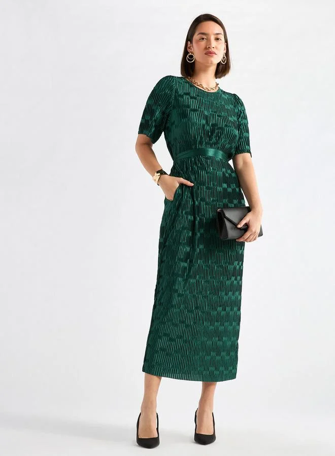 Splash FAV Emerald Pleated Midi Dress